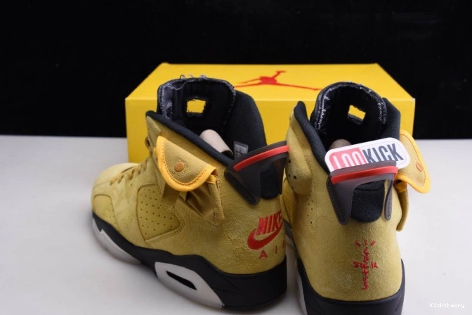 Kick Theory SCOTT 6 JORDAN X TRAVIS AIR CN1084-300 YELLOW 0806